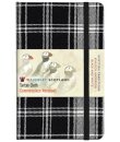 Waverley S.T. (M): Black & White Pocket Genuine Tartan Cloth Commonplace Notebook