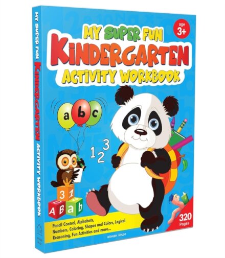 My Super Fun Kindergarten Activity Workbook for Children : Pattern Writing, Colors, Shapes, Numbers