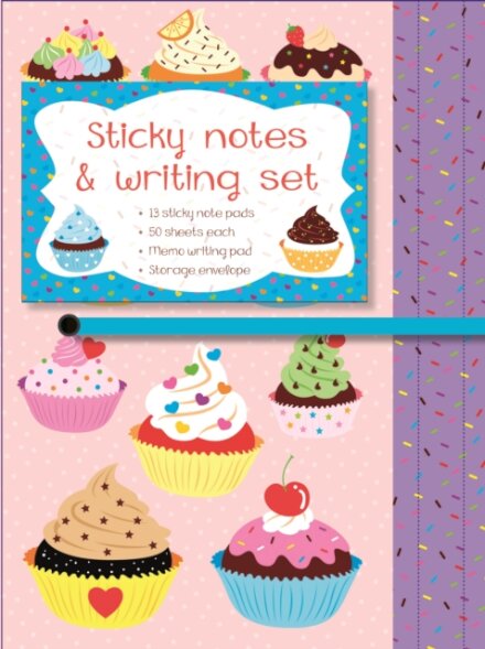 Sticky Notes and Writing Set: Cupcakes