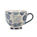 Blue Willow Floral Mug