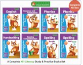 Complete Key Stage 1 Literacy Study & Practice Books - 8-book bundle! English, Phonics, Spelling, Handwriting, Reading Comprehension for AGES 4 - 7