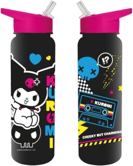 Kuromi (Punk Vibes) Plastic Drinks Bottle