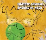 Chiclete grudado embaixo da mesa