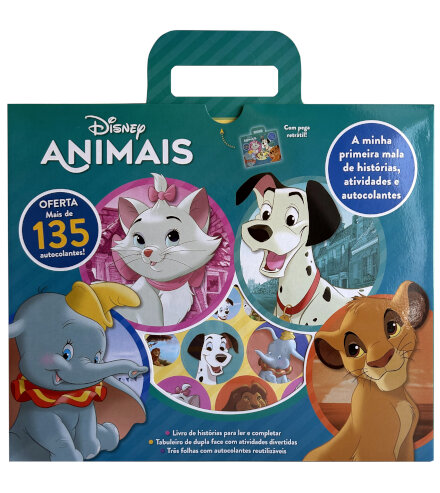 A minha primeira mala de histórias, atividades e autocolantes - Animais Disney