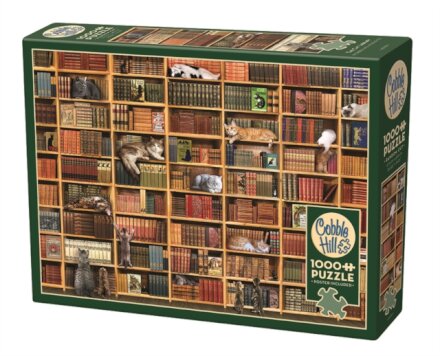 Cat Library 1000 Piece Puzzle