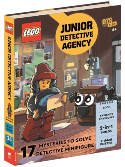 LEGO® Books: Junior Detective Agency (with detective minifigure, dog mini-build, 2-sided poster, play scene, evidence envelopes and LEGO elements)