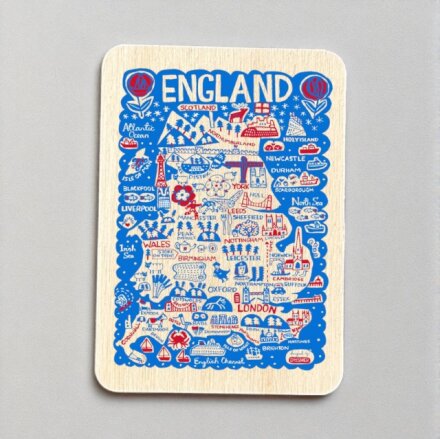 Julia Gash Wooden Magnet - England