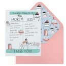 6-Pack Em & Friends Julia Rothman Miss You Friend More/Less Greeting Cards
