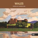 Wales Poster Art National Railway Museum Wiro Wall Calendar 2025