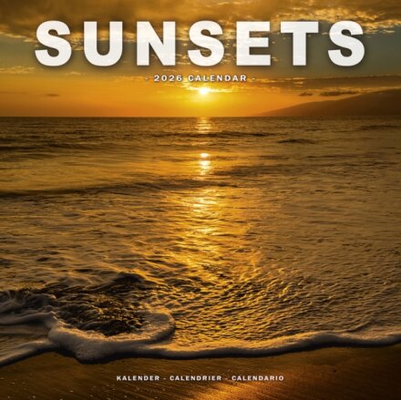 Sunsets Calendar 2026  Square Travel Wall Calendar - 16 Month