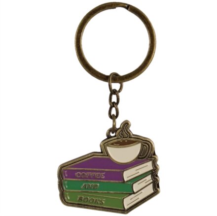 Keyring Metal - Pulteney Press (Coffee And Books)