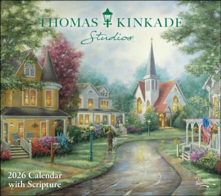 Thomas Kinkade Studios 2026 Deluxe Wall Calendar with Scripture