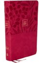 NKJV, End-of-Verse Reference Bible, Personal Size Large Print, Leathersoft, Pink, Thumb Indexed, Red Letter, Comfort Print