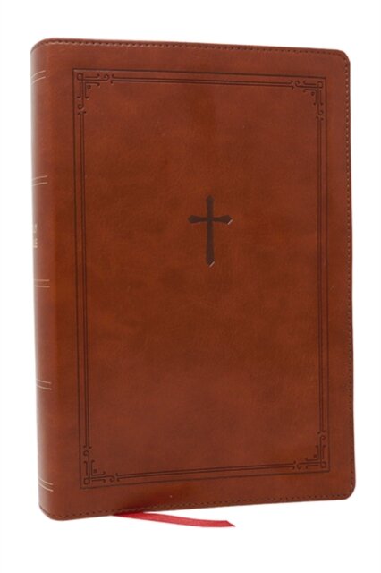 KJV Giant Print End-of-Verse Reference Bible, Brown Leathersoft, Red Letter, Comfort Print