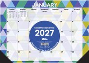 Modern Geometric 2027 17" x 12" Monthly Deskpad