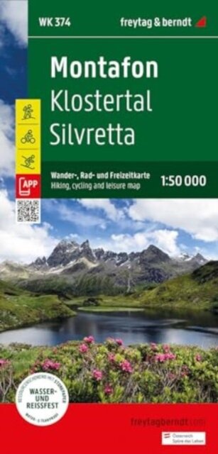 Montafon, Klostertal, Silvretta Hiking, Cycling Leisure Map