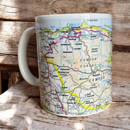 OS Map Ceramic Mug - Exmoor National Park