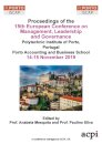 ECMLG19 - Proceedings of the 15th European Conference on Management, Leadership and Governance