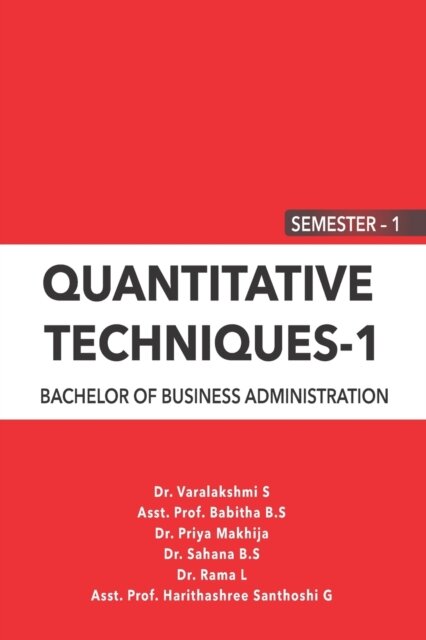Quantitative Techniques - 1