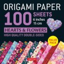 Origami Paper 100 sheets Hearts & Flowers 6" (15 cm)