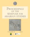 Proceedings of the Seminar for Arabian Studies Volume 51 2022