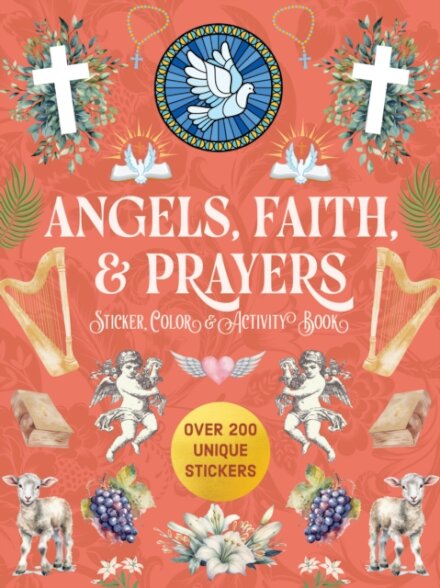Angels, Faith & Prayers Sticker, Color & Activity Book