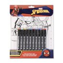 SPIDERMAN COLOUR BY NUMBERS ACTIVITY SET