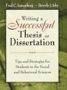 Writing a Successful Thesis or Dissertation