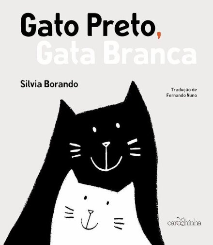 Gato preto, gata branca