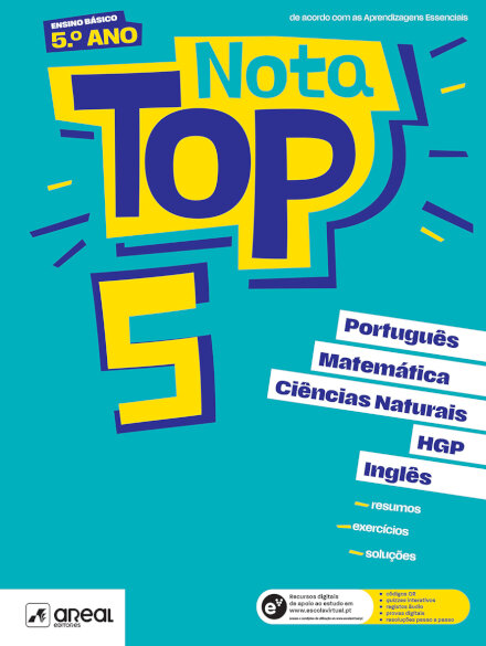 Nota Top 5 - 5.º Ano Matemática, Português, Ciências Naturais, História e Geografia de Portugal e Inglês