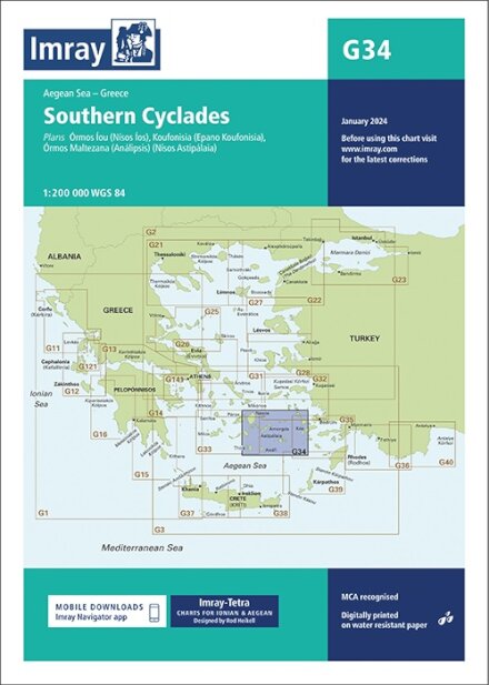 Imray Chart G34 : Southern Cyclades : 34