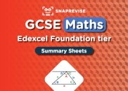 SnapRevise GCSE Edexcel Maths Foundation Summary Sheets