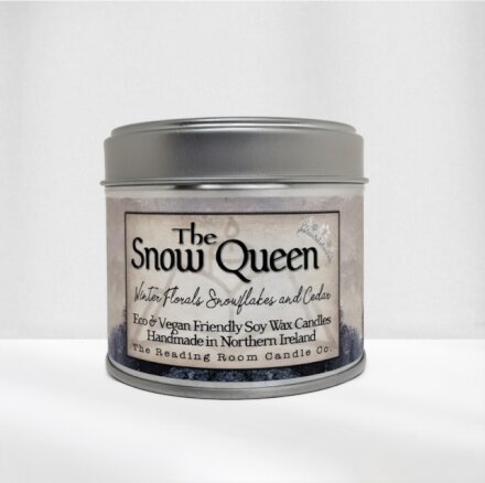 Snow Queen- Scented Soy Candle- Winter Florals, Snowflakes and Cedar