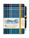 Waverley Blue Loch Tartan cloth mini notebook with pen
