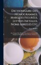 Dictionnaire Des Monogrammes, Marques Figurees, Lettres Initiales, Noms Abreges Etc