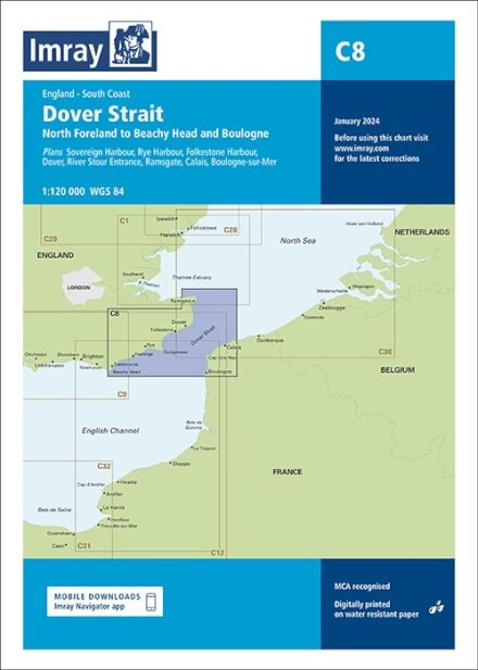 Imray Chart C8 : Dover Strait : 8