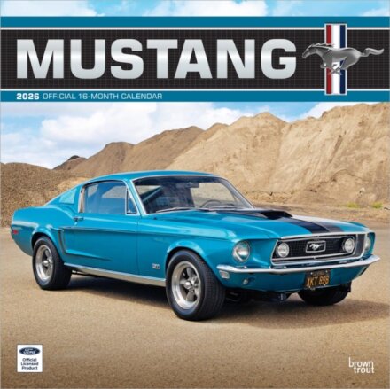 Ford Mustang 2026 Square Flap Foil Calendar