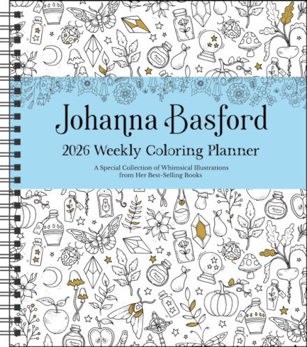 Johanna Basford 12-Month 2026 Weekly Coloring Calendar
