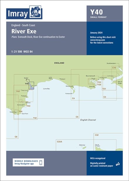 Imray Chart Y40 : River Exe Small Format : 40