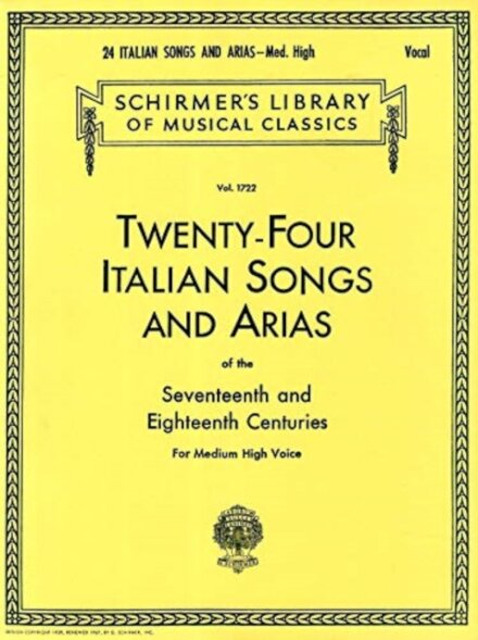 24 Italian Songs & Arias - Medium High Voice