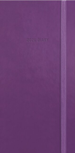 Purple Soft Touch Deluxe Slim Diary 2026