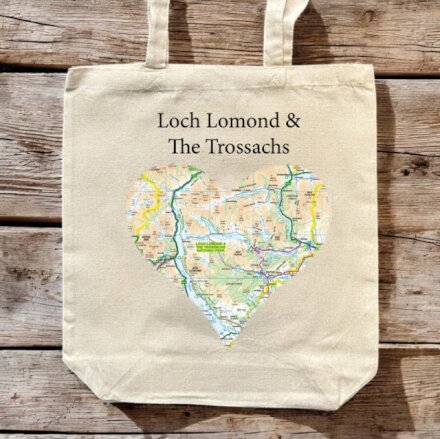 OS Map Premium Canvas Tote Bag - Loch Lomond and The Trossachs National Park