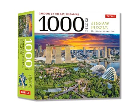 Singapore's Gardens by the Bay - 1000 Piece Jigsaw Puzzle : (Finished Size 24 in X 18 in)