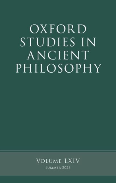 Oxford Studies in Ancient Philosophy