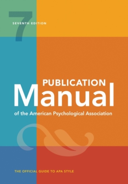 Publication Manual Of The American Psychological Association 7th Edition