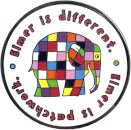 Elmer is Patchwork Pin Badge