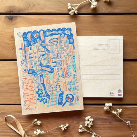 Julia Gash Wooden Postcard - Northern Ireland