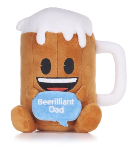 8" Emoji Beer-Illiant Dad Plush Gift