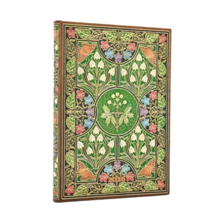 2026 Poetry in Bloom Midi 12-month Vertical Hardcover Flexi Dayplanner 2026 (Elastic Band Closure)