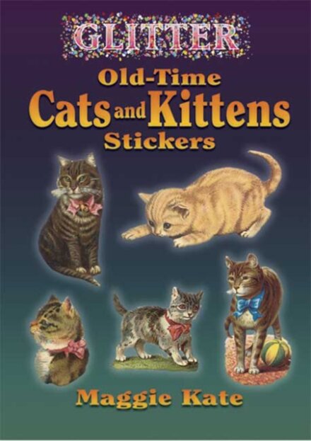 Glitter Stickers - OldTime Cats and Kittens
